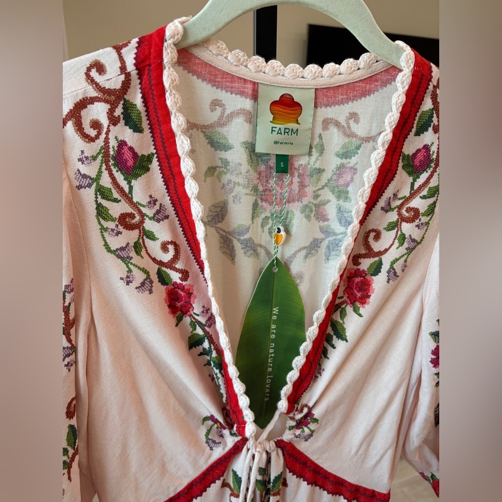 NWT FARM Rio Pink Floral Maxi Dress - Picture 8 of 11